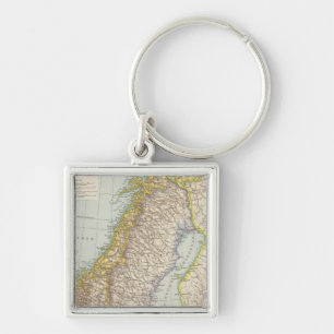 Schweden, Norwegen - Sweden and Norway Map Key Ring