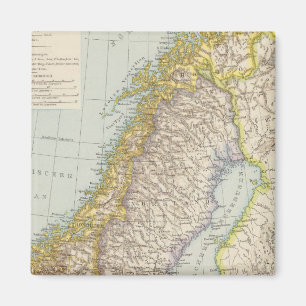 Schweden, Norwegen - Sweden and Norway Map Magnet