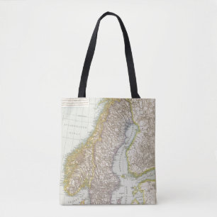 Schweden, Norwegen - Sweden and Norway Map Tote Bag