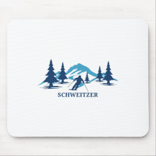 Schweitzer Idaho Ski Resort Skiing Skier Mouse Pad