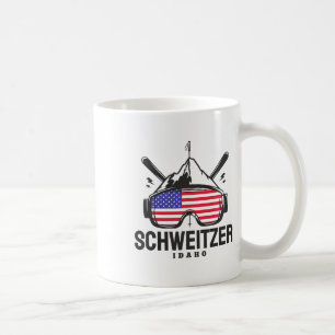 Schweitzer Idaho Usa Ski Retro Skiing Coffee Mug