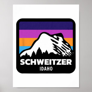 Schweitzer Mountain Idaho Skiing Snowboarding Fami Poster