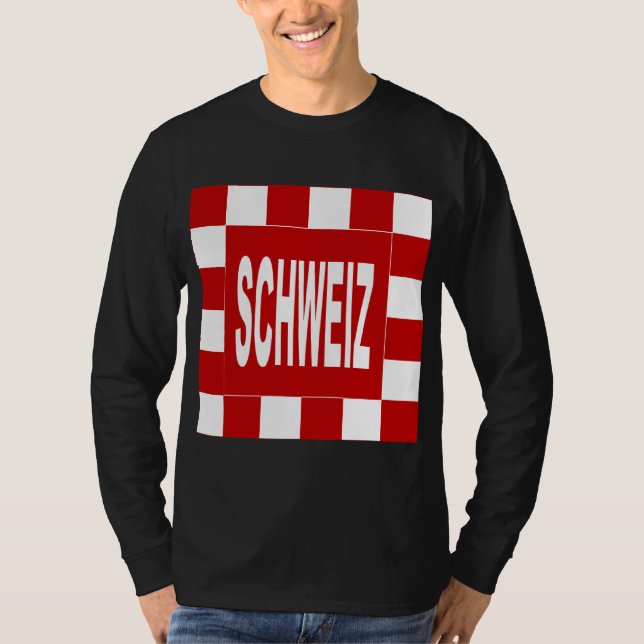 SCHWEIZ black T-shirt (Front)