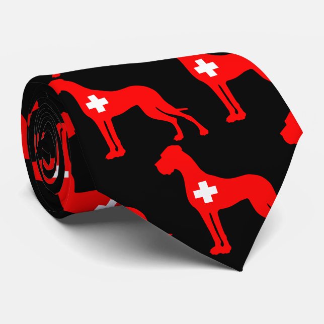 Schweiz Dogge Tie (Rolled)