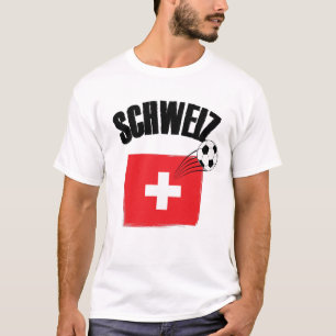 Schweiz Fussball Switzerland Soccer Flag T-Shirt