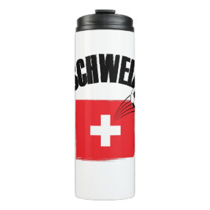 Schweiz Fussball Switzerland Soccer Flag Thermal Tumbler