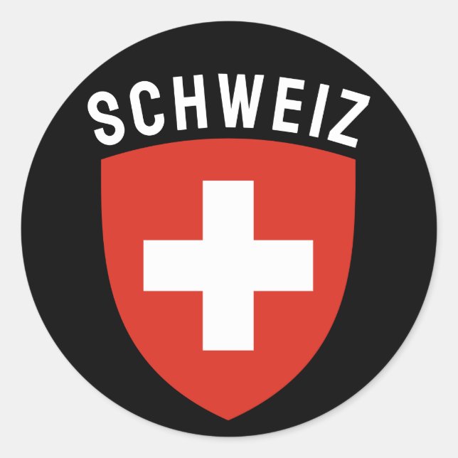 Schweiz (German-speaking Switzerland) Classic Round Sticker (Front)