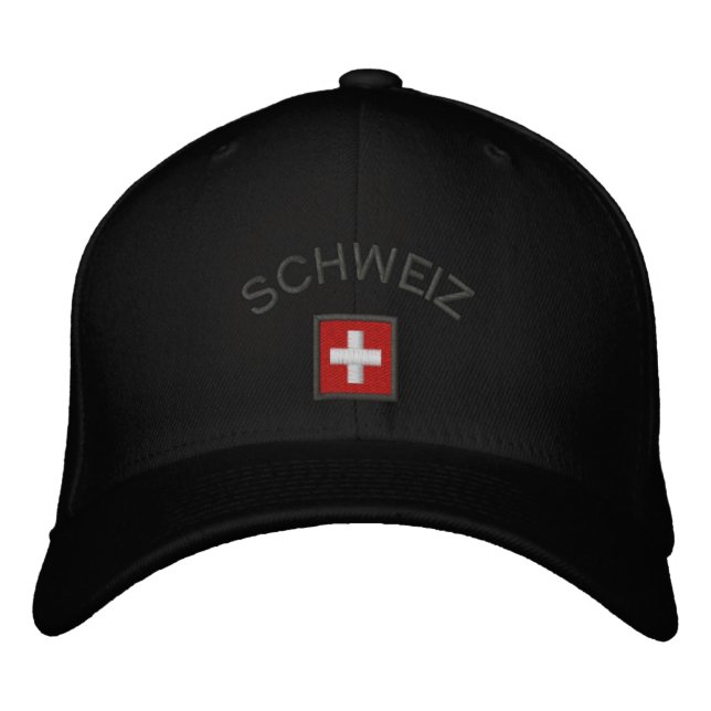 Schweiz Hat - Switzerland Cap With Swiss Flag (Front)