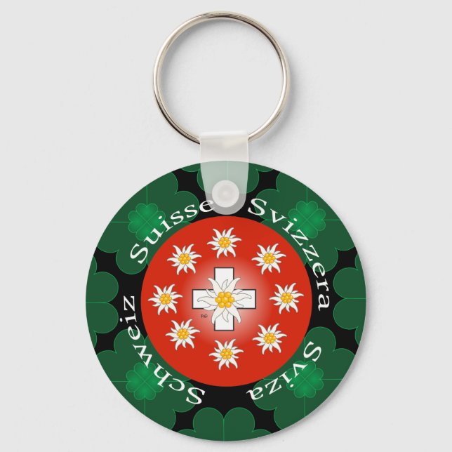 Schweiz Suisse Svizzera Svizra Schlüsselanhänger Key Ring (Front)