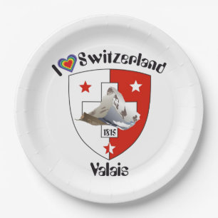 Schweiz Suisse Svizzera Svizra Switzerland Teller Paper Plate