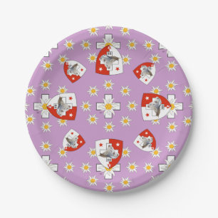 Schweiz Suisse Svizzera Svizra Switzerland Teller Paper Plate