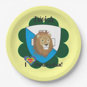 Schweiz Suisse Svizzera Zürich Switzerland Teller Paper Plate