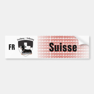 Schweiz Svizzera Suisse Freiburg Autoaufkleber Bumper Sticker
