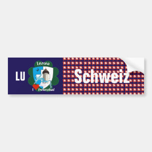 Schweiz Svizzera Suisse Luzern Autoaufkleber Bumper Sticker