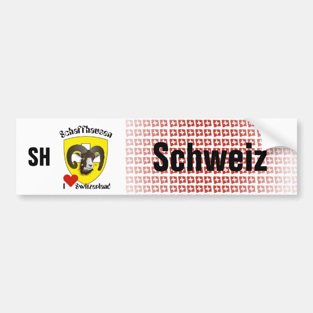 Schweiz Svizzera Suisse Schaffhausen Autoaufkleber Bumper Sticker (Front)