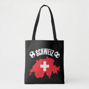 Schweiz Switzerland Map Soccer Tote Bag