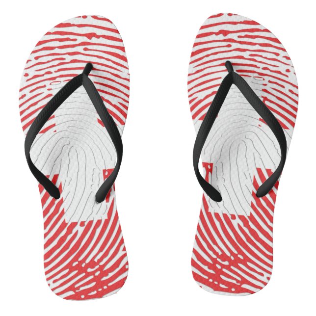 Schweizer Fingerabdruck Thongs (Footbed)