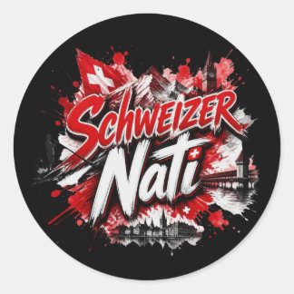 Schweizer Nati - the nickname of the Swiss team Classic Round Sticker