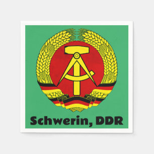Schwerin, DDR, Schwerin, Germany, East German Ossi Napkin