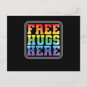 Schwul oder Lesbisch "Free Hugs Here" Postcard