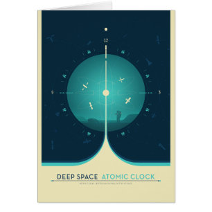Sci-Fi Ad, Blue Atomic Clock, Deep Space
