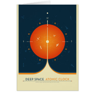 Sci-Fi Ad, Orange Atomic Clock, Deep Space