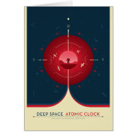Sci-Fi Ad, Red Atomic Clock, Deep Space