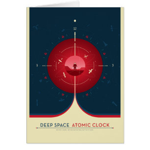 Sci-Fi Ad, Red Atomic Clock, Deep Space