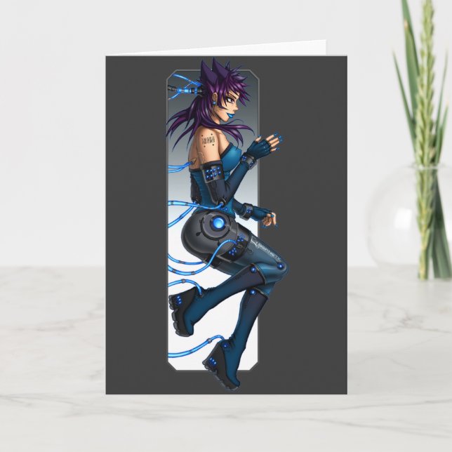 Sci-Fi Anime Girl Card (Front)