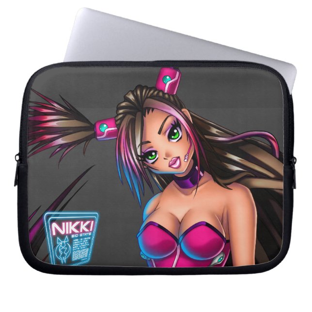 Sci Fi Anime Girl Nikki Laptop Sleeve (Front)