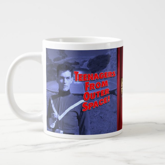 Sci Fi B Movie Mug! Large Coffee Mug (Left)