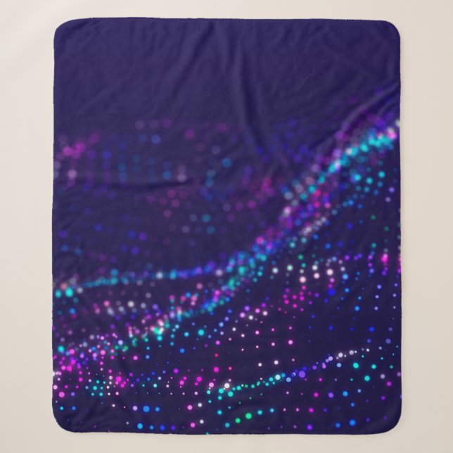 Sci-fi background. Digital wave with many particle Sherpa Blanket (Front)