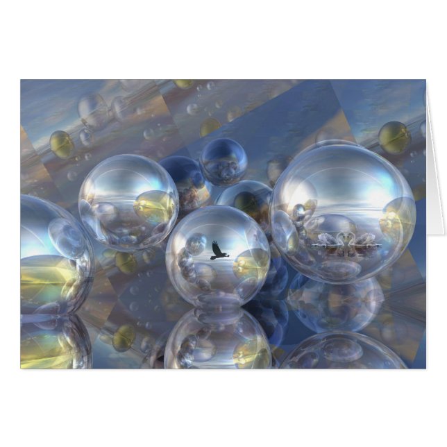 Sci-fi card "Brand new worlds" (Front Horizontal)