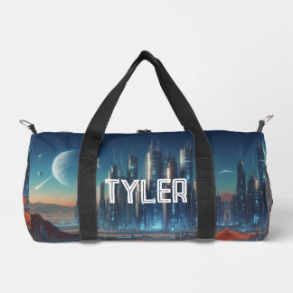 Sci-Fi City in Space Duffle Bag