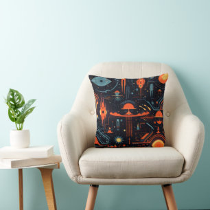 Sci-Fi Colourful Pattern Cushion