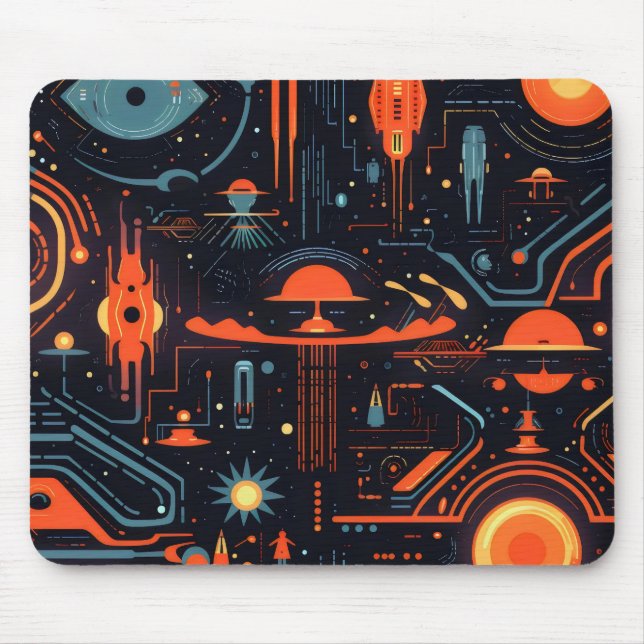 Sci-Fi Colourful Pattern Mouse Pad (Front)