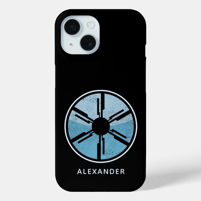 Sci Fi Cosmic Space Blue Ombre Nerd Futuristic  Case-Mate iPhone Case (Back)