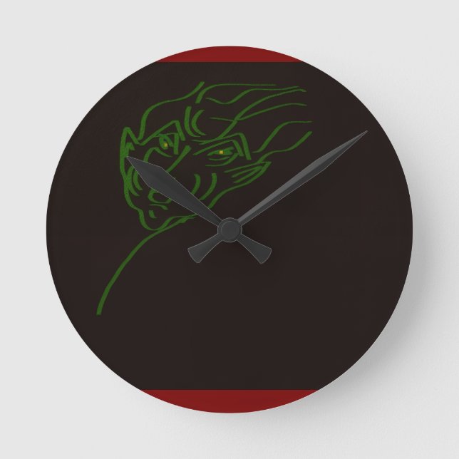 Sci-fi Creature  Round Clock (Front)