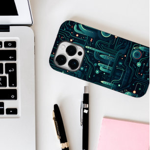 Sci-Fi Electronic Dark Pattern Case-Mate iPhone 14 Pro Case