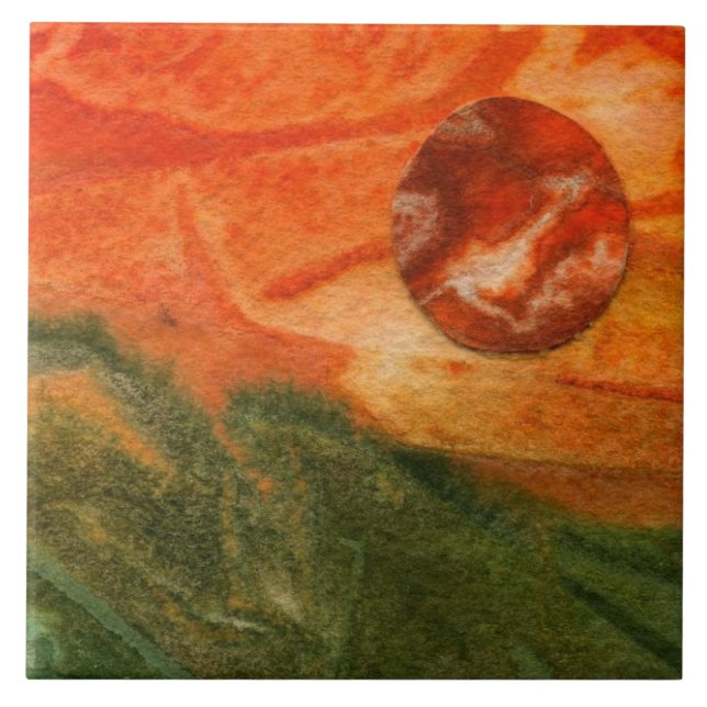 Sci-Fi - fantasy alien space planet worlds         Ceramic Tile (Front)