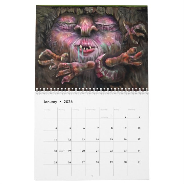 Sci-Fi / Fantasy Calendar (Jan 2026)