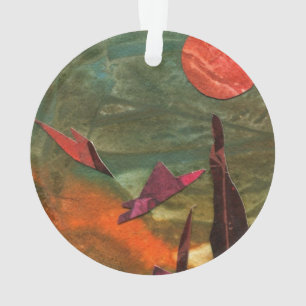 Sci-Fi "Fire Birds" alien life forms flying Ornament