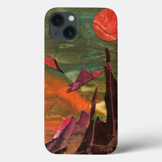 Sci-Fi "Fire Birds" alien life forms in flight Case-Mate iPhone Case (Back)