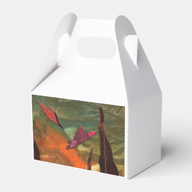 Sci-Fi "Fire Birds" alien life forms in flight Favour Box (Front Side)