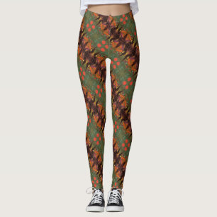 Sci-Fi "Fire Birds" alien life forms in flight Leggings