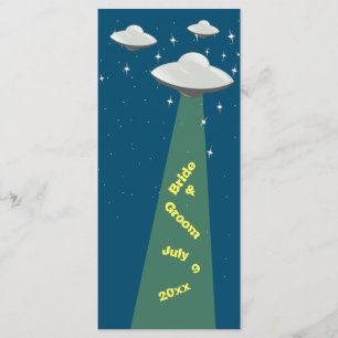 Sci Fi Flying Saucers Wedding Program
