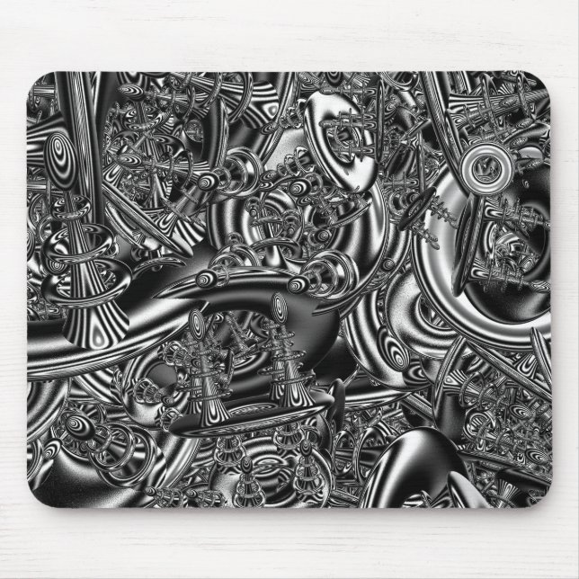 Sci fi fractal art mouse pad (Front)