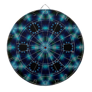 Sci-Fi Galaxy Blue Light abstract art 6 Dartboard