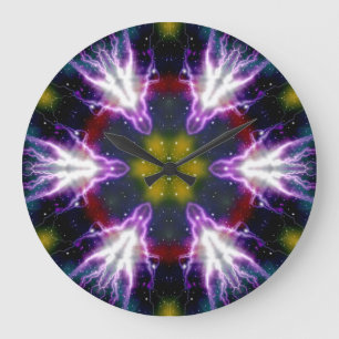 Sci-Fi Galaxy Light abstract art Large Clock
