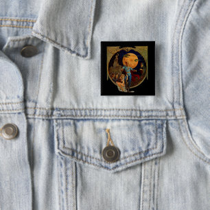 Sci-Fi Hero 15 Cm Square Badge